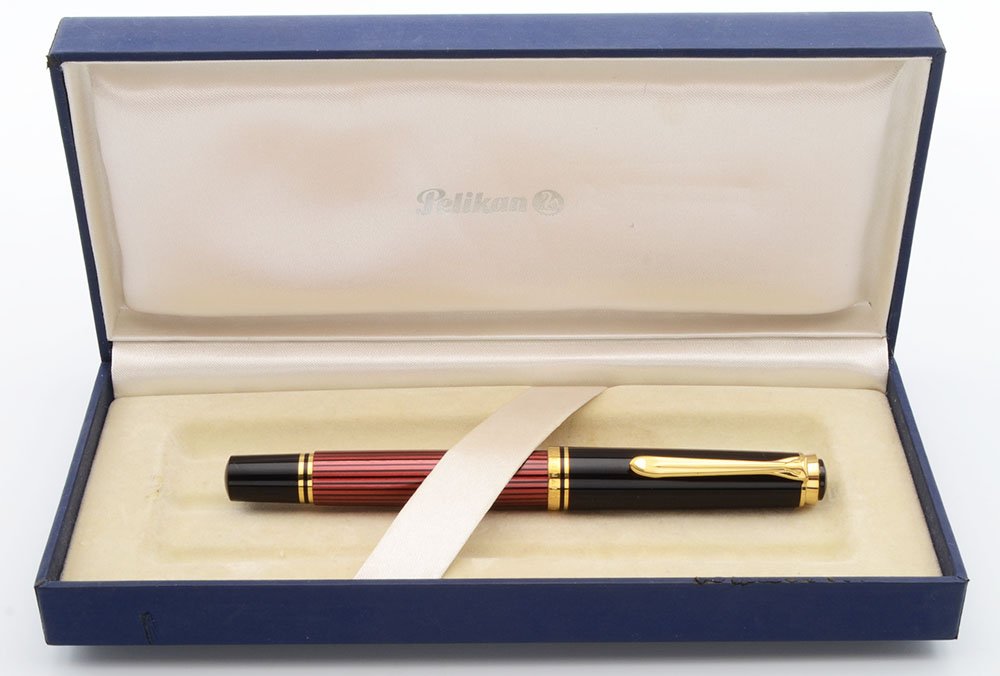 Pelikan Souveran R600 Rollerball Pen - Black Cap, Red Barrel (New